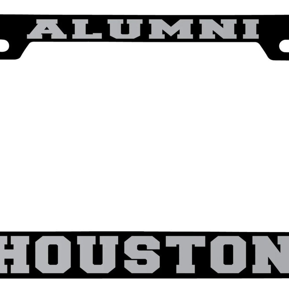 University of Houston Alumni Black Laser Engraved Metal License Plate Frame